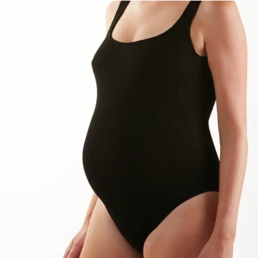 Cache Coeur Black Maternity One Piece Swimsuit